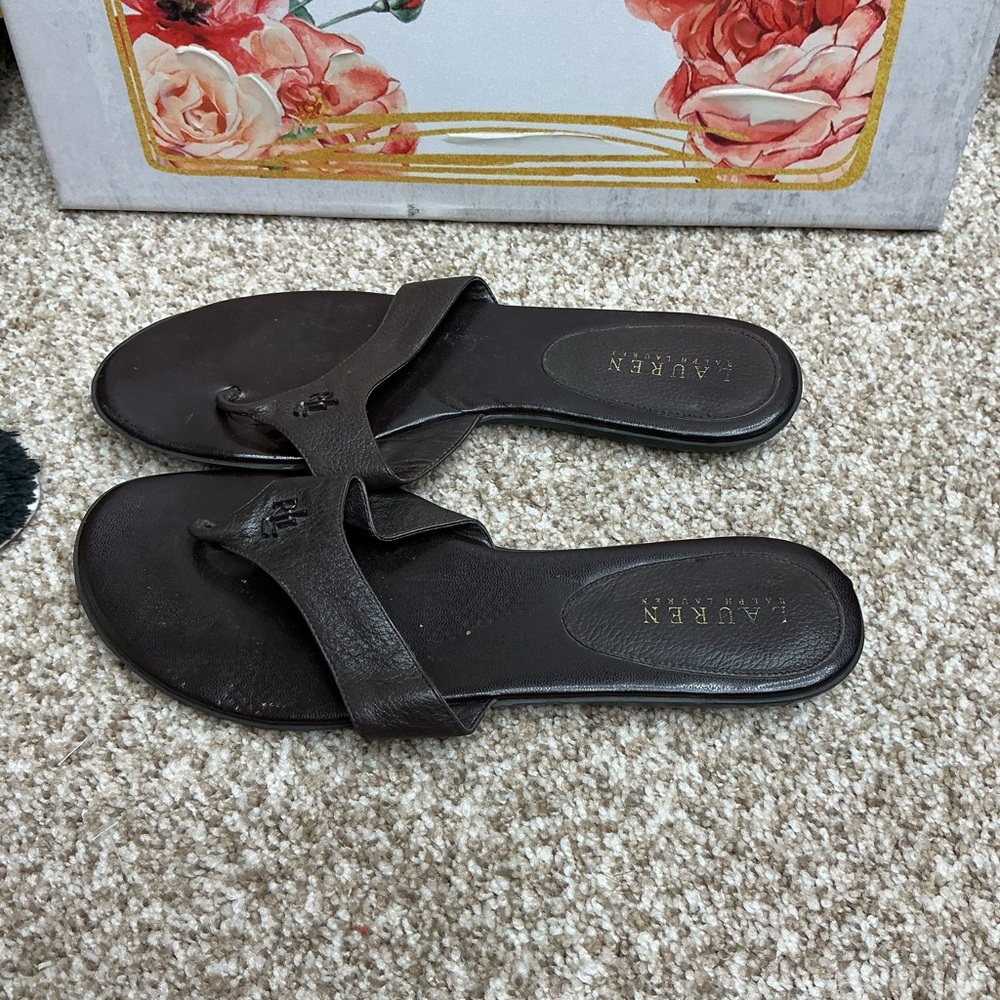 Ralph Lauren Dark Brown Women's Sandals